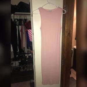 Pink midi dress